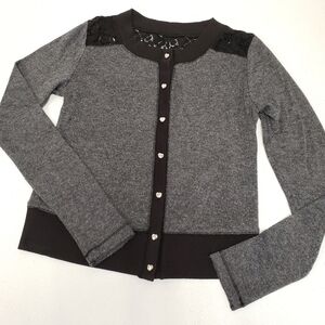 Princess Vera Wang Womens Cardigan Sweater Lace Size Small